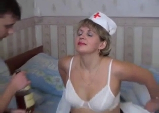 Nurse mom and her son have a nice interbreeding